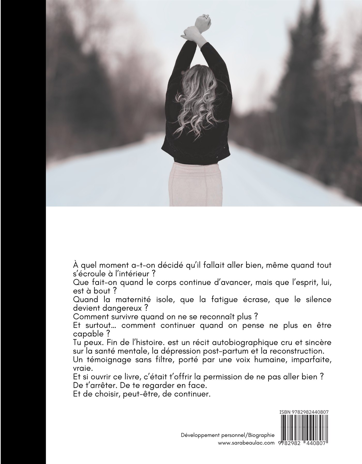 Quatrième de couverture — Tu peux. Fin de l'histoire.